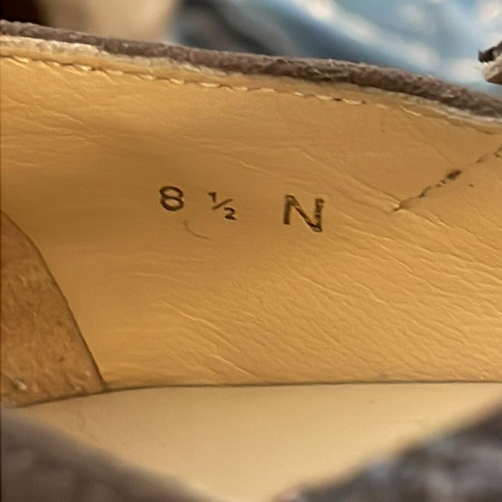 Amalfi by Rangoni Taupe Brown Suede Leather Wedge Mary Jane Shoe Womens 8.5N - Picture 4 of 13